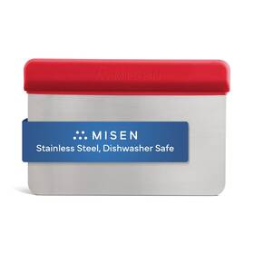 Mk-8311 Misen Stainless Steel Bench Scraper - Versatile Food With 6.5 Inch Red