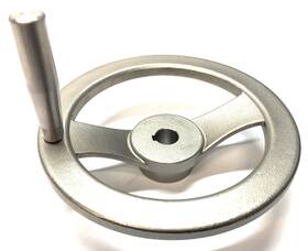 D-125 Misumi 2-spoke 5 Inch Steel Handle Wheel With 12mm Bore Nos