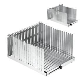 Bs03-silver Mobbyko Stainless Steel Bread Slicer For Homemade Adjustable Width Slic Inch