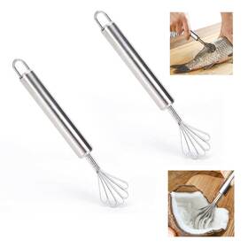 Mooninja 806292981320 2 Pcs Coconut Grater Fish Scaler Remover Hand Meat Scraper Shredder P