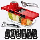 Chopper6 Ms0001 Mandoline Choppers Slicer Vegetable Cutter Durable Blades Julienne 024589001111