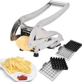 Mset 196852893645 French Fry Cutter For Potatoes - And Commercial Grade Stainless Steel With Two