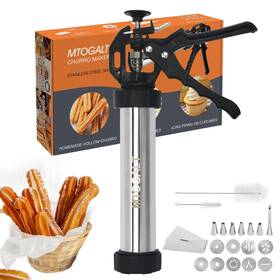Mtg-cm91 Mtogalt Churro Maker Machine 21-piece Stainless Steel Gun Kit Churros