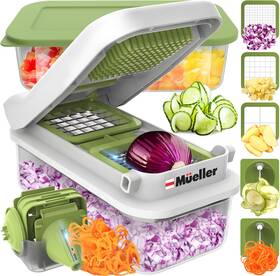 Mueller Austria 705353397981 Pro-series V Blade Veggie Chopper Egg Slicer Spiralizer Dicer Cutter