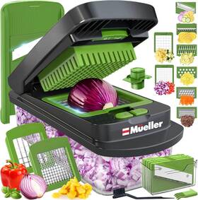 Mc-780 Mueller Pro-series 10-in-1 8 Blade Vegetable Chopper Gray/green