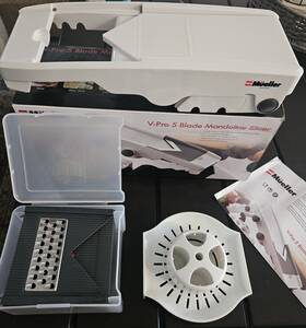 X002g3100l Mueller V-pro 5 Blade Mandoline Slicer Complete Set - Made In Austria Open Box
