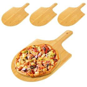 Lwus-pizzapeel-4pcs-240926fa Muxhel 4 Pcs Bamboo Pizza Peel 12 Inch Wood Paddle Cutting Boa