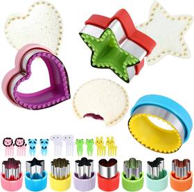 Muyiyamei 313091734717 Sandwich Cutter And Sealer Round Heart Star 3pcs Shapes Decruster Press