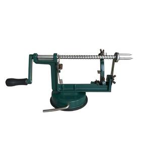 A2502 My Perfect Kitchen Apple Peeler Slicer Corer With Stainless Steel Blades And Suction Base In Green