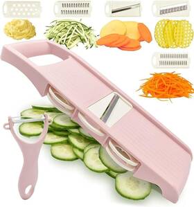 Nacolus 717664174601 Mandoline Slicer For Kitchen Vegetable Cutter 5 In 1 Veggie Sl