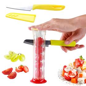 Naomixing-0001 Naomixing 738729881531 Grape Slicer - Red 9 1.38 -0011 Polypropylene Stainless Steel Strawberry