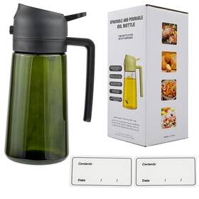 Qt-07190001 Neehows Oil Spray Bottle Dispenser For Kitchen Cooking 470ml 16oz 2 In 1 Olive M