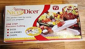 Nicer Dicer 854675001004 By Genius Dice Chop Julienne Vegetable Chopper Complete System Tv