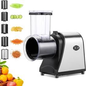 5527 Nictemaw 2 Electric Cheese Grater 250w Slicer Shredder With 5 Different Blades One-touch