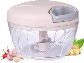 103059900001p Niuawasa Vegetable Chopper Manual Hand Pull String Onion And Garlic Mincer Pink