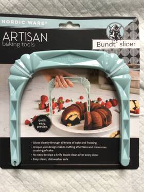 Nordic Ware 011172021601 Artisan Cake/ Bundt Wire Design Even Clean Cut Slicer Tool New