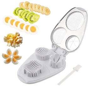 Novyqren 22448580 Egg Slicer For Hard Boiled Eggs 3 In 1 Slicing Modes Dicer Stainless