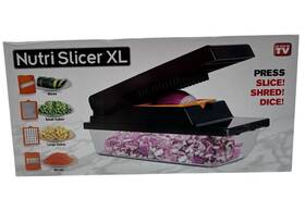 7336enc Nutrislicer Nutri Slicer Xl Mandoline And Vegetable Chopper With Container New