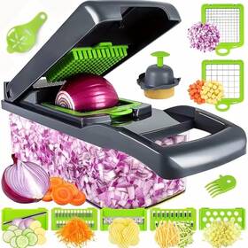 Ys-9082 Oloiu 14-in-1 Vegetable Fruit Chopper Cutter Food Onion Veggie Dicer Slicer Kitchen