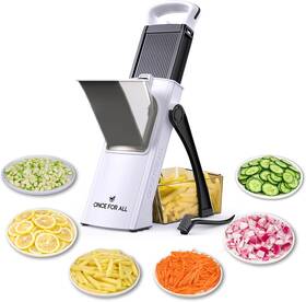 Once For All 711181097764 Upgrade Safe Mandoline Slicer Plus Biger Size Adjustable Vegetabl