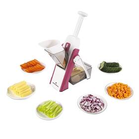 Once For All 727156888053 Safe Mandoline Slicer 5 In 1 Vegetable Cutter Strips Julienne Dicer Adjustab
