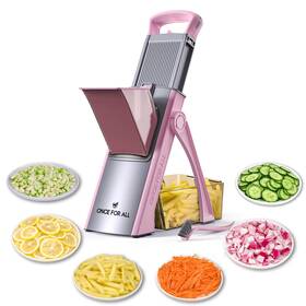 Js-vs-0103 Once For All Adjustable Mandoline Slicer Plus Vegetable Chopper Potato Fries Cutter