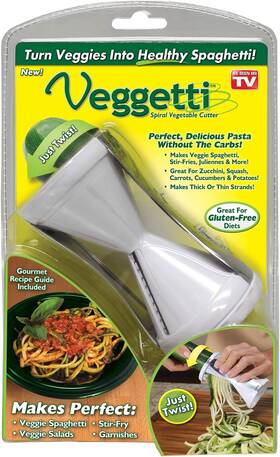1000203p Ontel Products Corp Spiral Vegetable Slicer Makes Veggie Pasta Yellow