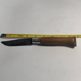 Opinel 123840010835 Vintage Carbone No.9 Stainless Steel Folding Knife Beechwood Handle
