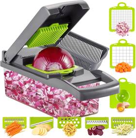 Ourokhome 445042967905 Vegetable Chopper Onion Cutter 12 In 1 Professional Mandoline Slicer