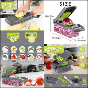 Ourokhome 797805801368 Professional Mandoline Slicer For Kitchen Multifunctional Food Chopper Cutter