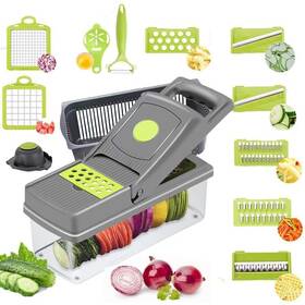 Ouyteu 763214677931 Vegetable Chopper Dicer Onion 14 In 1 Food Fruits Cut