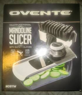 Md811w Ovente Mandoline Multifunctional Slicer With Safety New In Box