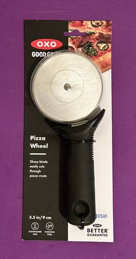 11300900 Oxo 3.5 Inch Good Grips Pizza Wheel Heavy Duty Stainless Steel With Non Slip Grip -nwt