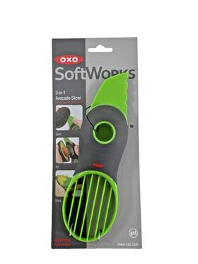 Oxo 719812077673 New Carded Good Grips 3-in-1 Avocado Slicer Green