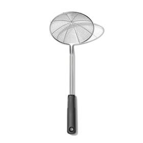Oxo 840097743530 Stainless Steel Scoop And Strain Skimmer Black 14.6 Inch Length 5.4 Head Diameter