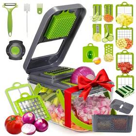 Oxysure 768383743111 22-in-1 Vegetable Chopper Multi-function Manual Food Grater Onion F