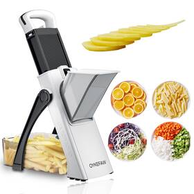 My-js003-hb Oykefaw Upgrade Safe Mandoline Slicer For Kitchen 5 In 1 Vegetable Chopper Mandol Inch