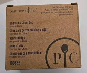 100836 Pampered Chef New #100836 Bag Clip And Slicer Set