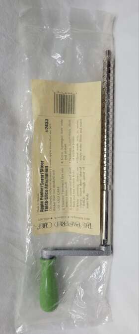 2433 Pampered Chef Green Handle Thick-slice Attachment Apple Peeler Corer New
