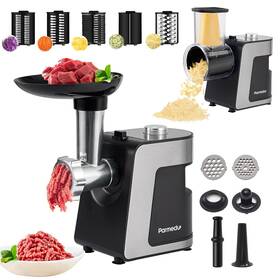 Ck008 Parmedu Electric Cheese Grater And Meat Grinder 2 In 1 Vegetable Cutter Veggie Slicer