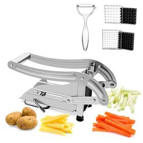 Paxlinsen 750939080832 French Fry Cutter Stainless Steel Potato Slicer With Non-slip Vegetable Cut