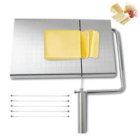 Pt-csc1 Pet Time Cheese Slicer With Wire - Adjustable Stainless Steel Block Cutter Hea