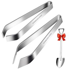 Peterboo 769024167532 Fish Bone Tweezers 2 Pcs Professional Stainless Steel Flat And Slant Pliers S