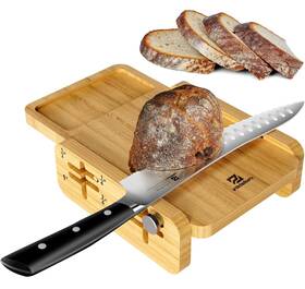 Piklohas 313057239218 Wooden Slicer For Homemade Bread With Crumb Tray