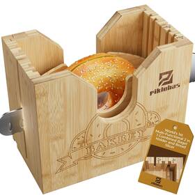 Piklohas 972822277967 2025 Upgrade Bagel Slicer Bamboo Cutter For Small And Large Ba