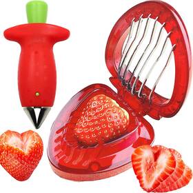 Pliicnkg 313107037078 Strawberry Huller Stem Remover And Slicer Set Potatoes Pineapples Car