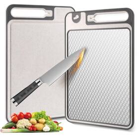 Hq-b001 Potianfugui 2 In 1 Non Toxic Cutting Boards For Kitchen - 304 Stainless Steel A... Fast Ship