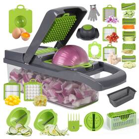 Pragtone 765037775412 Multifunctional Vegetable Cutter 23 In 1 Slicer Cucumber P