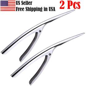 Asoij8451 Prawn Peeler Shrimp Deveiner Stainless Steel Peel Device Kitchen Tool 2 Pcs