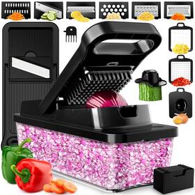 Prepnaturals 060492782452 Vegetable Chopper With Container Veggie Food And Onion Choppe
